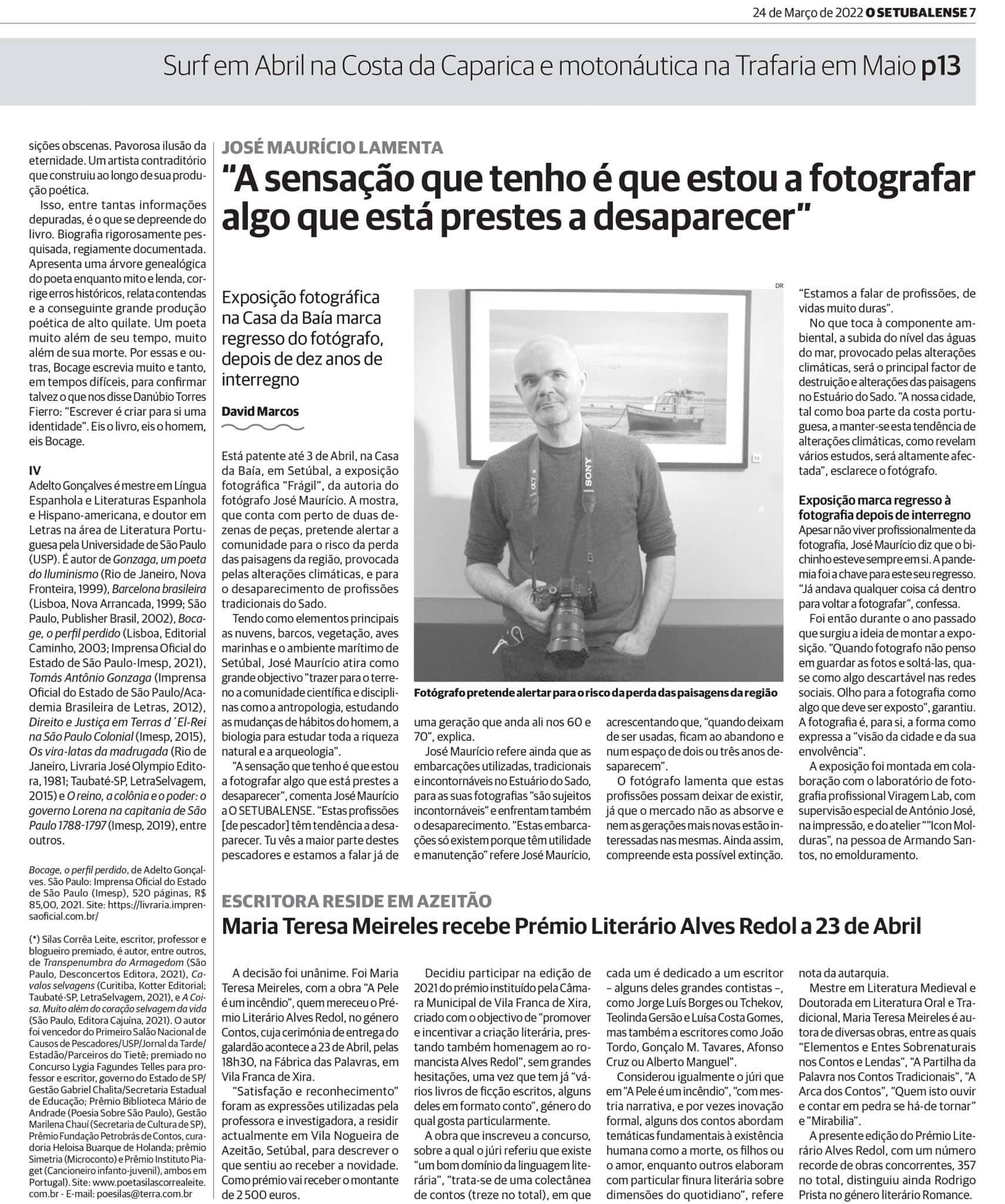Jornal O Setúbalense — entrevista Março 2022